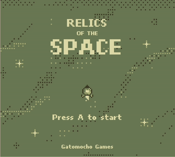 The title screen, an astronaut floating under the words Relics of the Space